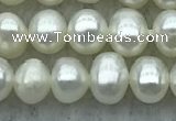 FWP27 14.5 inches 4mm - 4.5mm potato white freshwater pearl strands