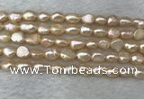 FWP275 15 inches 6mm - 7mm baroque pink freshwater pearl strands