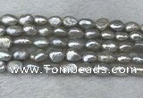 FWP281 15 inches 7mm - 8mm baroque grey freshwater pearl strands