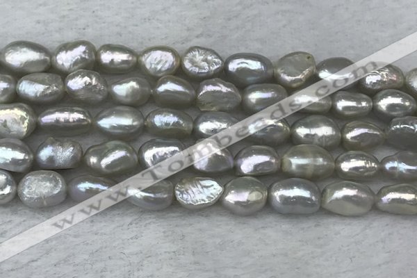 FWP281 15 inches 7mm - 8mm baroque grey freshwater pearl strands