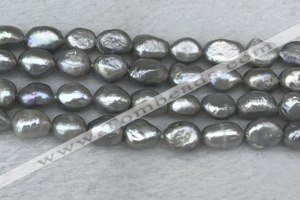 FWP287 15 inches 9mm - 10mm baroque grey freshwater pearl strands