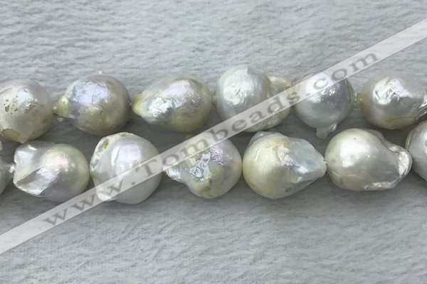 FWP363 15 inches 18mm - 22mm baroque freshwater nucleated pearl beads