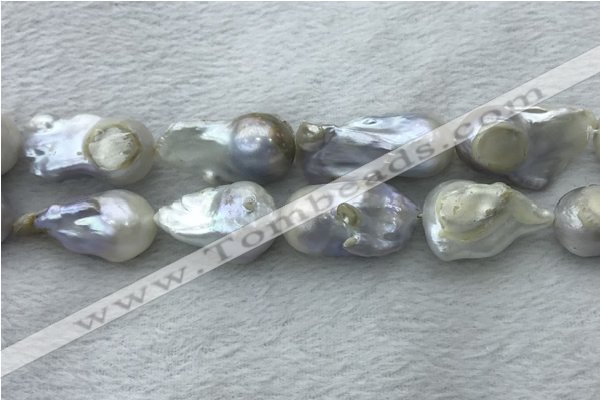 FWP364 15 inches 20mm - 22mm baroque freshwater nucleated pearl beads