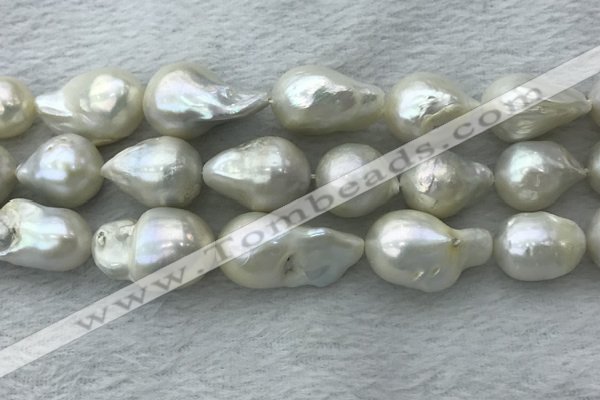 FWP365 15 inches 20mm - 22mm baroque freshwater nucleated pearl beads