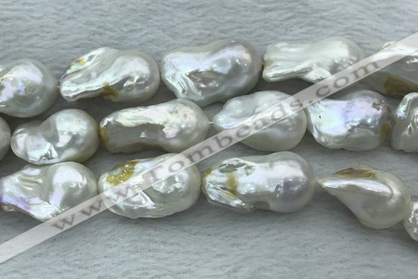 FWP368 15 inches 18mm - 22mm baroque freshwater nucleated pearl beads