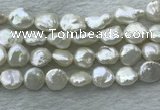 FWP385 15 inches 11mm - 12mm coin freshwater pearl beads
