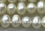 FWP41 14.5 inches 4mm - 5mm potato white freshwater pearl strands