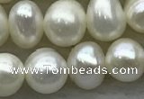 FWP44 14.5 inches 5mm - 5.5mm potato white freshwater pearl strands