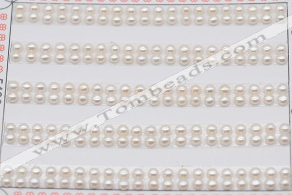 FWP450 half-drilled 3-3.5mm bread freshwater pearl beads