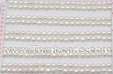 FWP452 half-drilled 4-4.5mm bread freshwater pearl beads