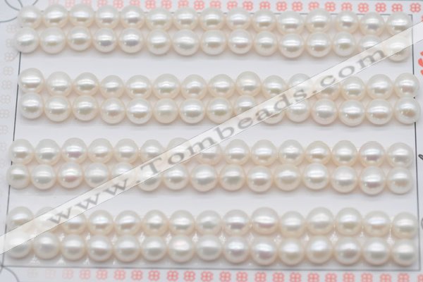 FWP455 half-drilled 5.5-6mm bread freshwater pearl beads