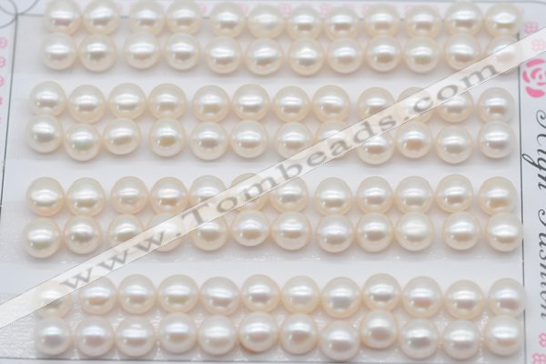 FWP457 half-drilled 6.5-7mm bread freshwater pearl beads