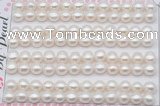 FWP458 half-drilled 7-7.5mm bread freshwater pearl beads