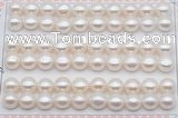 FWP461 half-drilled 8.5-9mm bread freshwater pearl beads