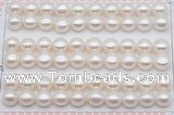 FWP462 half-drilled 9-9.5mm bread freshwater pearl beads