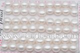 FWP463 half-drilled 9.5-10mm bread freshwater pearl beads