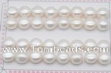 FWP466 half-drilled 11-11.5mm bread freshwater pearl beads