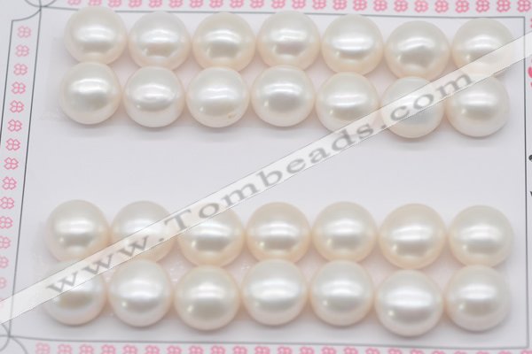 FWP468 half-drilled 12-12.5mm bread freshwater pearl beads