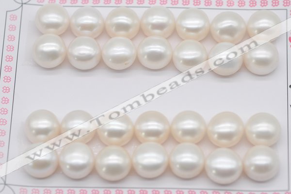 FWP468 half-drilled 12-12.5mm bread freshwater pearl beads