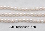 FWP487 14.5 inches 8mm - 9mm potato white freshwater pearl strands