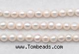 FWP488 14.5 inches 10mm - 11mm potato white freshwater pearl strands