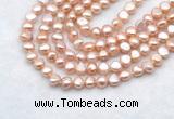 FWP492 14 inches 8mm - 9mm baroque lavender freshwater pearl strands