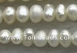 FWP50 14.5 inches 3mm - 3.5mm potato white freshwater pearl strands