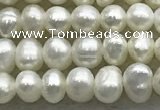 FWP51 14.5 inches 3mm - 4mm potato white freshwater pearl strands