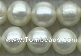 FWP72 15 inches 7mm - 8mm potato white freshwater pearl strands