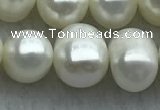 FWP85 15 inches 8mm - 9mm potato white freshwater pearl strands