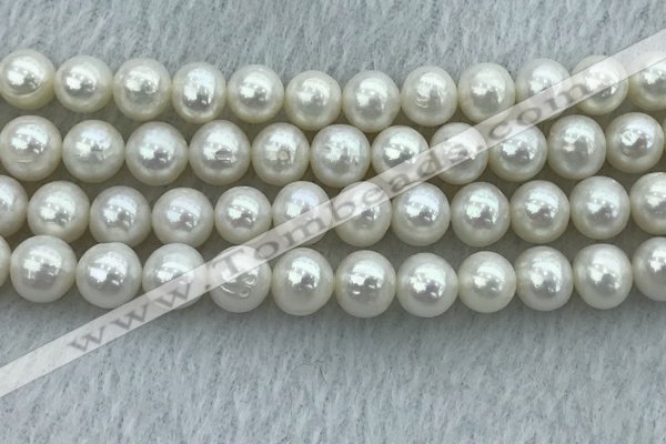 FWP86 15 inches 8mm - 9mm potato white freshwater pearl strands