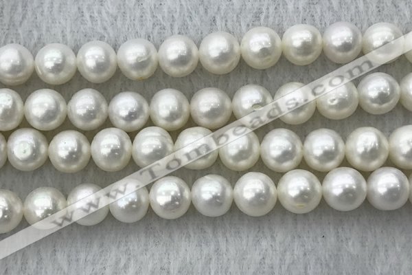 FWP89 15 inches 8mm - 9mm potato white freshwater pearl strands