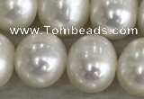 FWP90 15 inches 8mm - 9mm potato white freshwater pearl strands