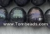 FWP92 15 inches 8mm - 9mm potato black freshwater pearl strands