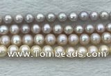 FWP94 15 inches 8mm - 9mm potato purple freshwater pearl strands