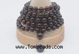GMN1161 Hand-knotted 8mm, 10mm brecciated jasper 108 beads mala necklaces with charm