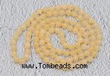 GMN117 Hand-knotted 6mm honey jade 108 beads mala necklaces