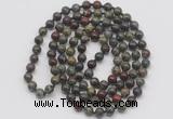 GMN131 Hand-knotted 6mm dragon blood jasper 108 beads mala necklaces
