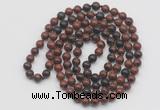 GMN139 Hand-knotted 6mm mahogany obsidian 108 beads mala necklaces