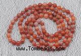 GMN441 Hand-knotted 8mm, 10mm fire agate 108 beads mala necklaces