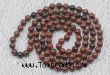 GMN460 Hand-knotted 8mm, 10mm mahogany obsidian 108 beads mala necklaces