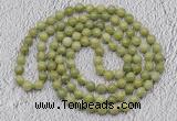 GMN469 Hand-knotted 8mm, 10mm China jade 108 beads mala necklaces