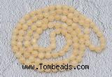 GMN476 Hand-knotted 8mm, 10mm honey jade 108 beads mala necklaces