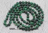 GMN502 Hand-knotted 8mm, 10mm green tiger eye 108 beads mala necklaces