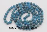GMN532 Hand-knotted 8mm, 10mm apatite 108 beads mala necklaces