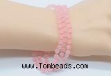 GMN5500 Hand-knotted 6mm matte rose quartz 108 beads mala necklaces