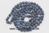 GMN5508 Hand-knotted 6mm matte sodalite 108 beads mala necklaces