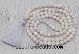 GMN663 Hand-knotted 8mm, 10mm crazy lace agate 108 beads mala necklaces with tassel