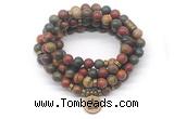 GMN7018 8mm picasso jasper 108 mala beads wrap bracelet necklace