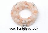 GMN7026 8mm pink aventurine 108 mala beads wrap bracelet necklace